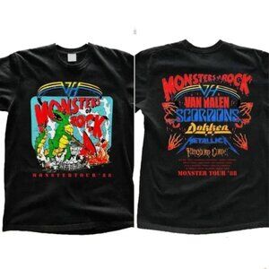 1988 Monsters Of Rock Tour Concert T-Shirt, Monsters Tour '88 Shirt